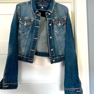 Miss Me cropped demon jacket